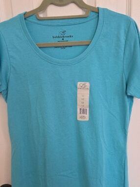 Bobbie Brooks Turquoise Scoop Neck Tee